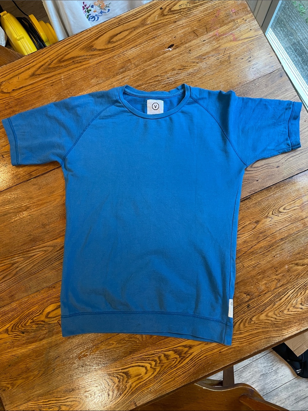 Visvim men’s raglan short sleeve cotton sweatshirt